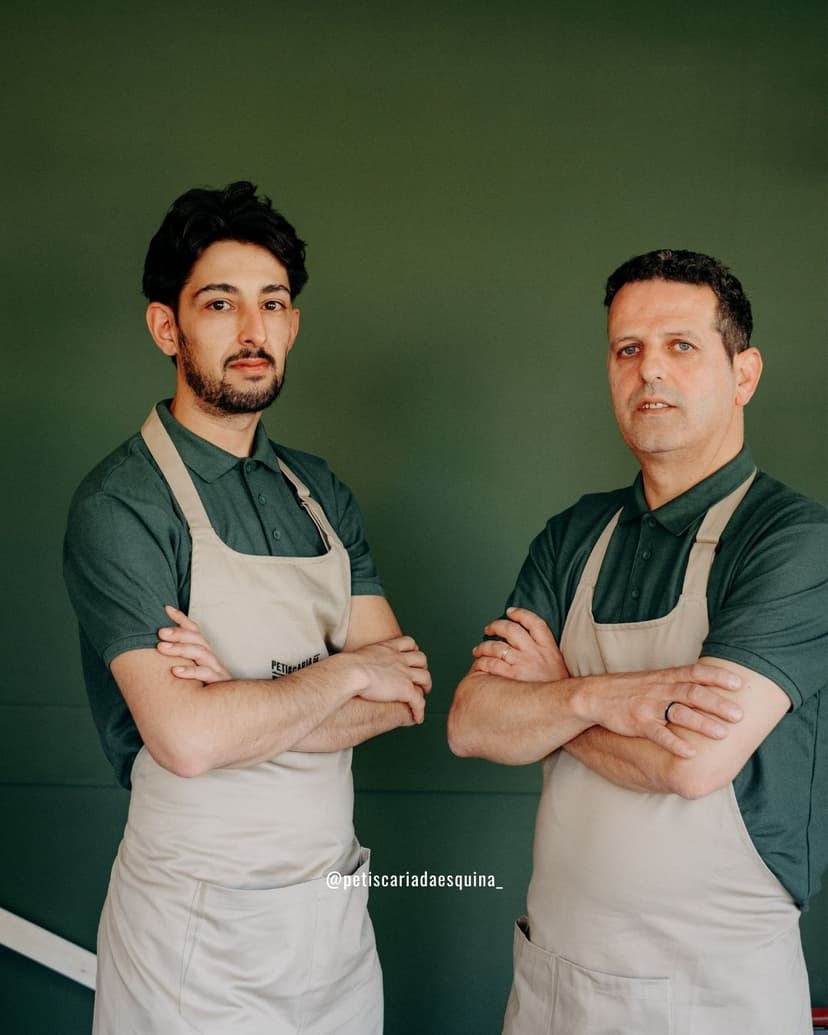 Os fundadores da Na Esquina Petiscaria, o Fernando e o Veríssimo